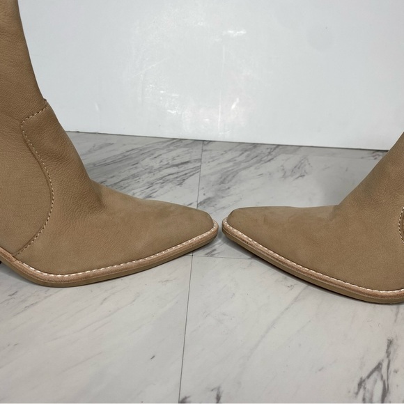 Dolce Vita Volli Tan Nubuck Heeled Bootie 8 - Picture 9 of 15